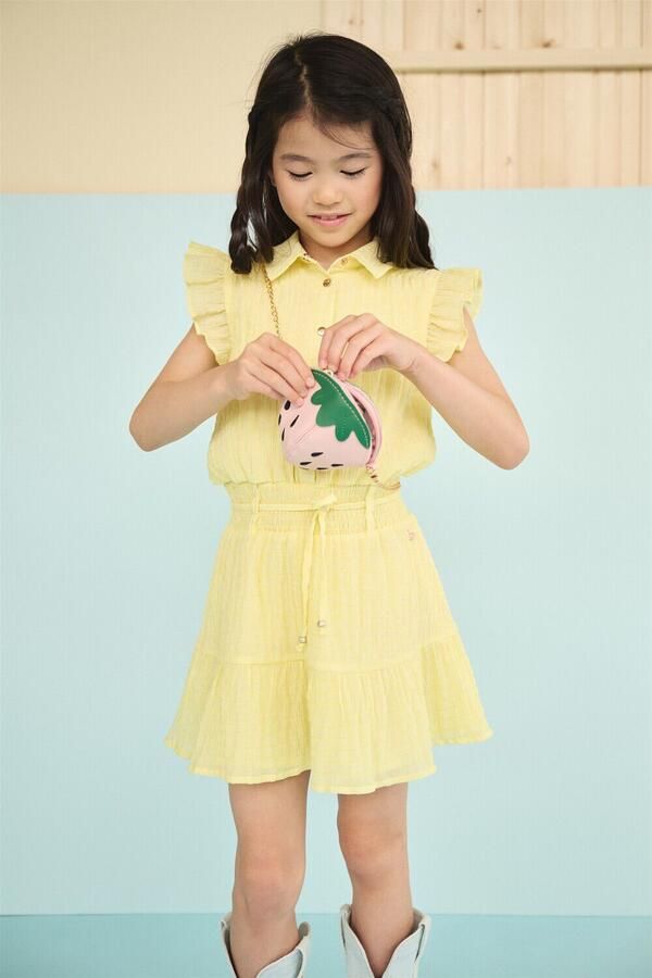 NONO Meisjes Jurken Minou Dress Geel - Foto 2