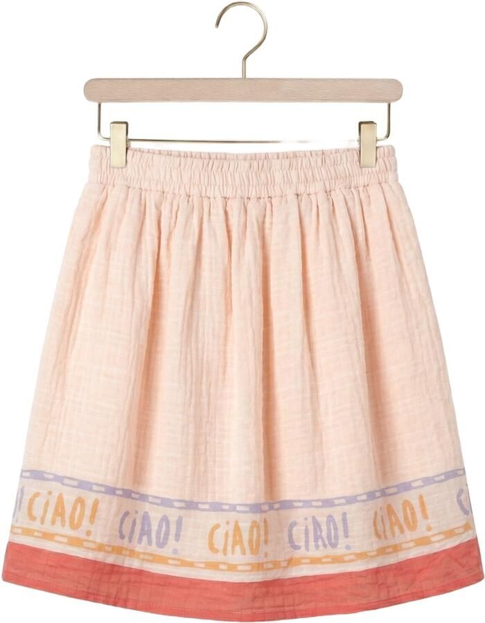 NONO Meisjes Rokken Ninu Skirt With Ciao Border Print Lichtroze