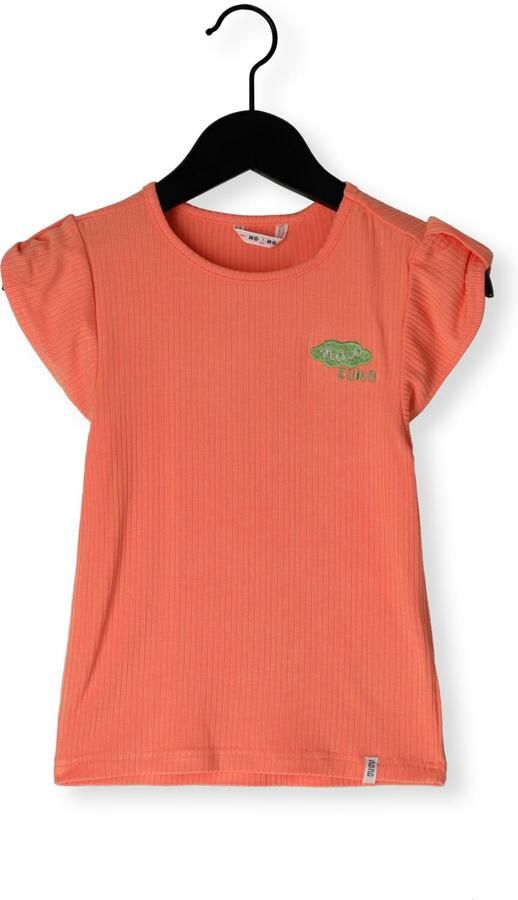 NONO Meisjes Tops & T-shirts Kapri Rib Jersey With Fancy Sleeve Oranje