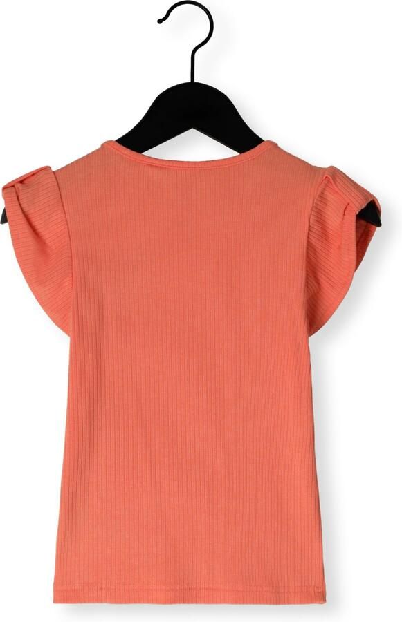 NONO Meisjes Tops & T-shirts Kapri Rib Jersey With Fancy Sleeve Oranje - Foto 4