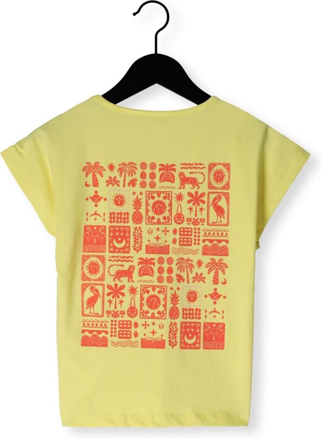 NONO Meisjes Tops & T-shirts Kate Tshirt With Big Back Print Geel - Foto 2