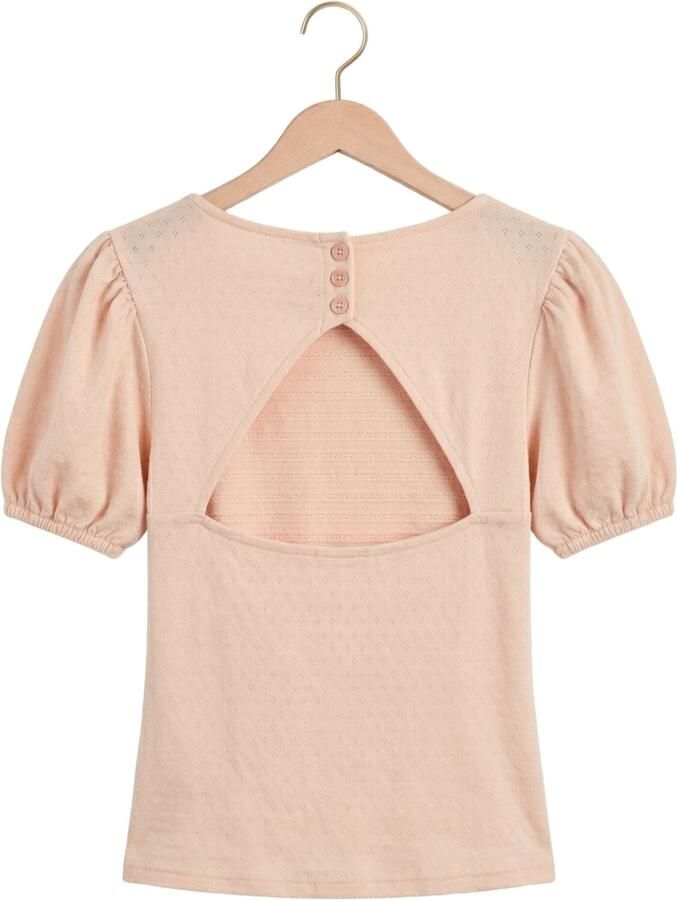 NONO Meisjes Tops & T-shirts Kiamo Dotted Jersey Top Lichtroze - Foto 2