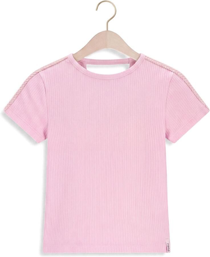 NONO Meisjes Tops & T-shirts Kris Rib Tshirt Lichtroze - Foto 2