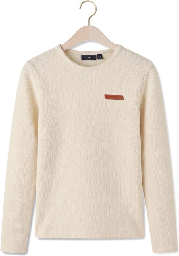 NONO Meisjes Tops & T-shirts Kyas Cable Tshirt Creme
