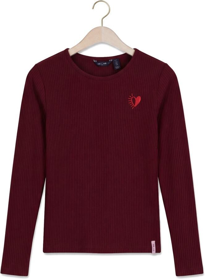 NONO Meisjes Tops & T-shirts Kyas Rib Jersey Tshirt Bordeaux