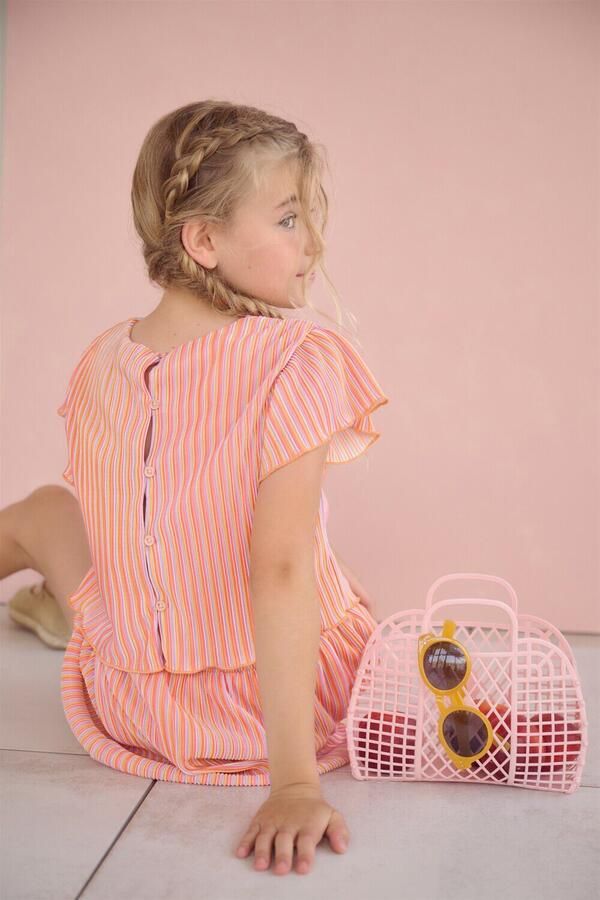 NONO Meisjes Tops & T-shirts Tiana Striped Plissee Top Multi - Foto 3