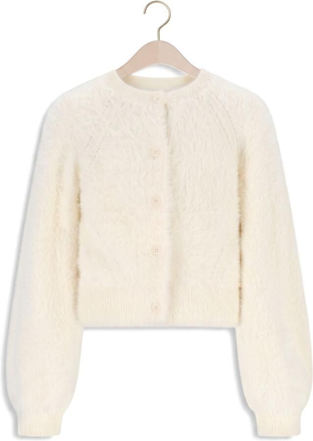 NONO Meisjes Truien & Vesten Asmee Fluffy Cardigan Ecru