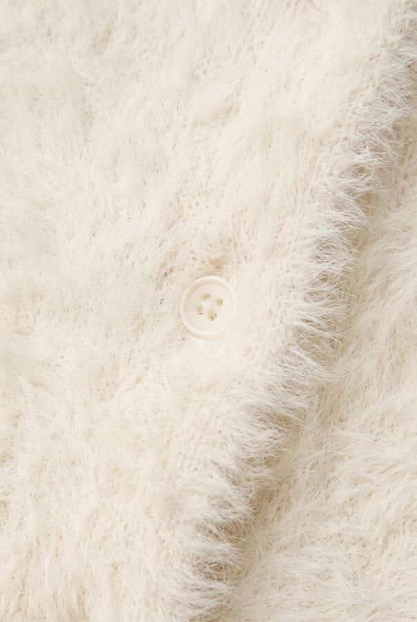 NONO Meisjes Truien & Vesten Asmee Fluffy Cardigan Ecru - Foto 2