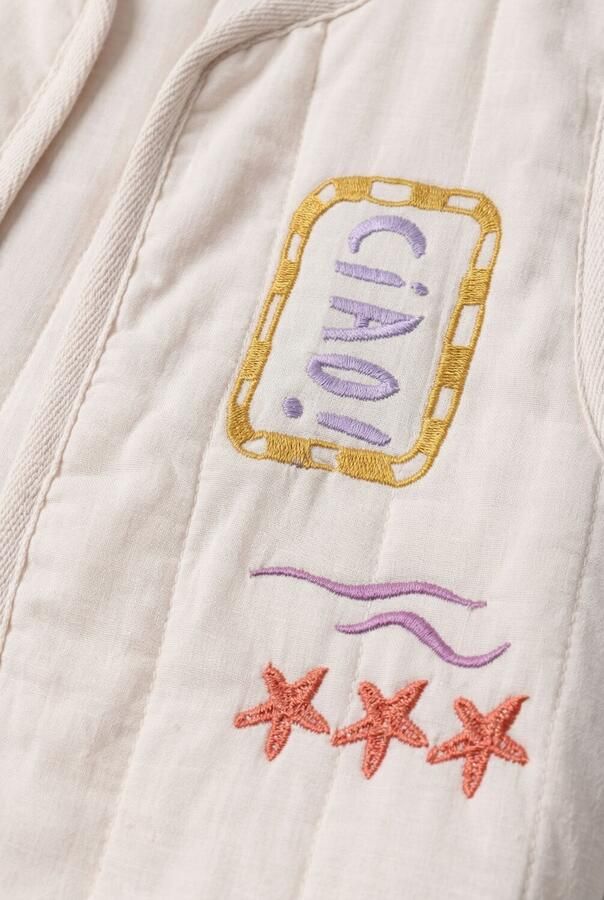 NONO Meisjes Truien & Vesten Kadi Padded Gilet With Embroidery Ecru - Foto 3