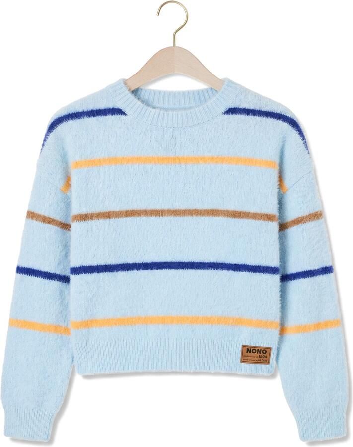 NONO Meisjes Truien & Vesten Keson Fluffy Soft Knitted Striped Sweater Multi