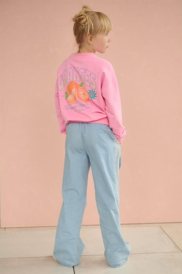 NONO Meisjes Truien & Vesten Ko Sweater With Oranged Print At Back Roze - Foto 3