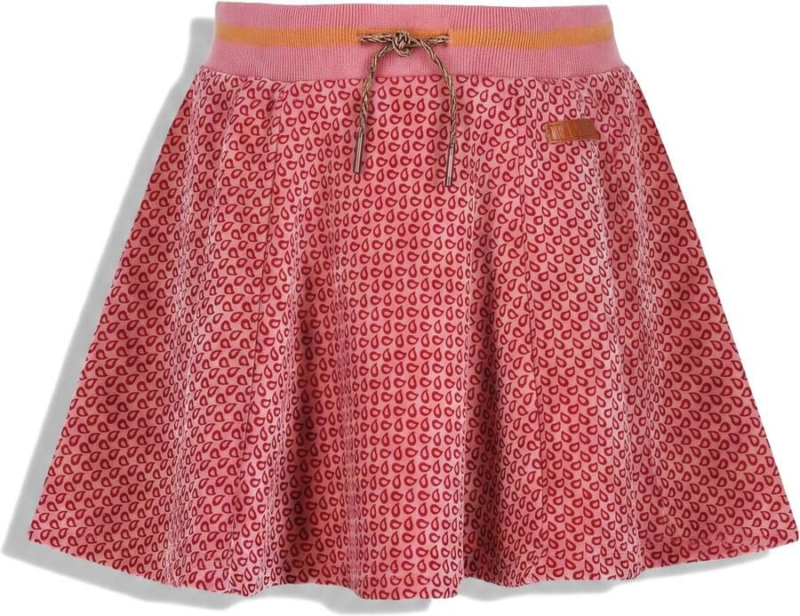 NONO Meisjes Truien & Vesten Nacey Flared Velvet Aop Skirt Roze
