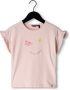 NONO T-shirt Kanou met printopdruk en ruches roze Meisjes Stretchkatoen Ronde hals 122 128 - Thumbnail 1
