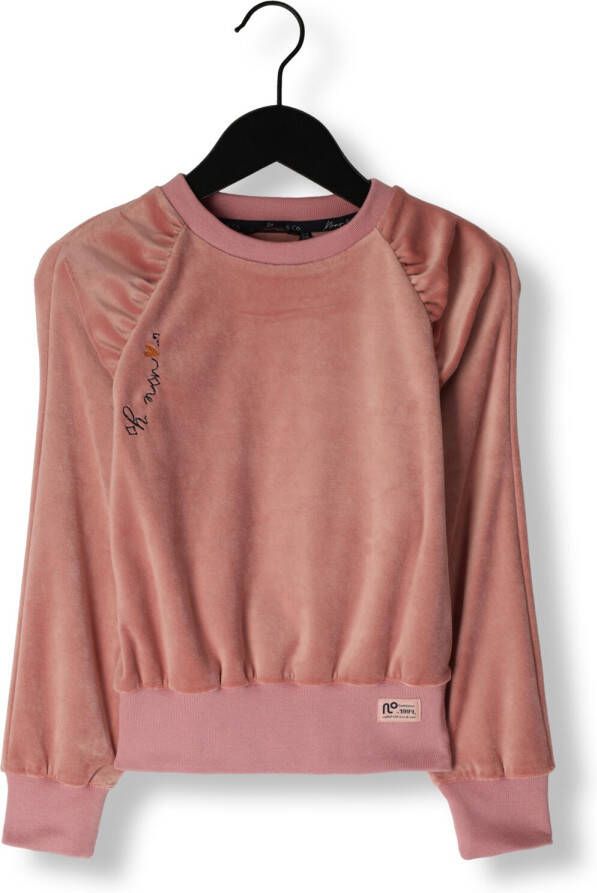 NONO Meisjes Truien & Vesten Kayla Girls Velours Raglan Sweater Roze
