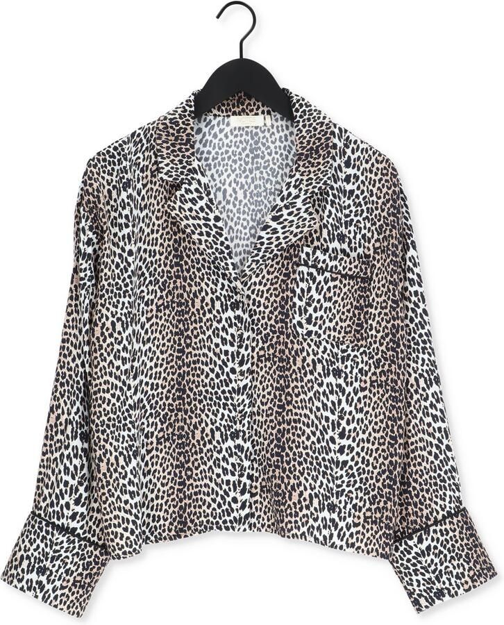 NOTES DU NORD Dames Blouses Alicia Leopard Shirt Beige - Foto 4