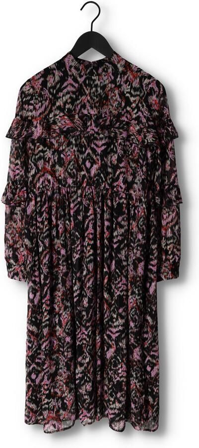 NOTES DU NORD Dames Jurken Fabiola Lurex Midi Dress Zwart - Foto 3