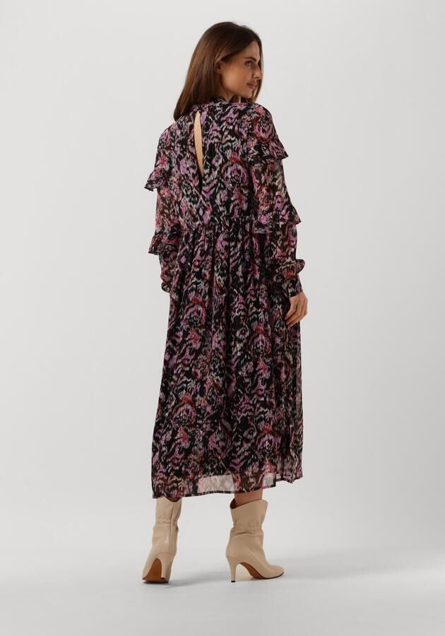 NOTES DU NORD Dames Jurken Fabiola Lurex Midi Dress Zwart - Foto 2