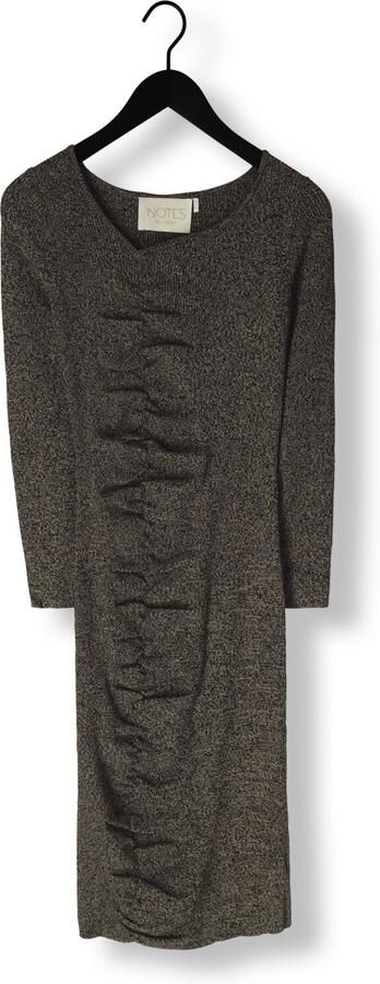 NOTES DU NORD Dames Jurken Icon Knitted Dress Donkergrijs - Foto 2