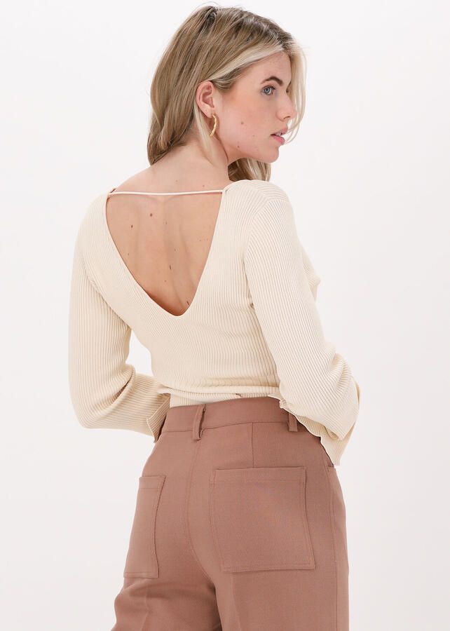 NOTES DU NORD Dames Truien & Vesten Christine Knitted Blouse Beige - Foto 2
