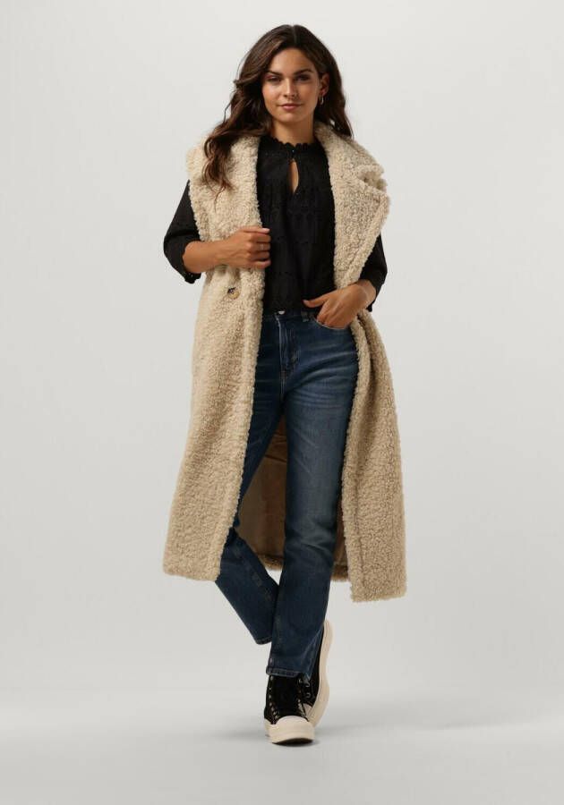 NOTRE-V Dames Blazers Teddy Gilet Beige