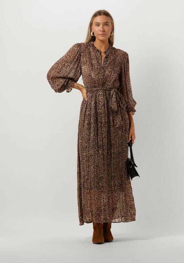 Notre-v Maxi Jurk Kameelkleurig Stijlvol Multicolor Dames