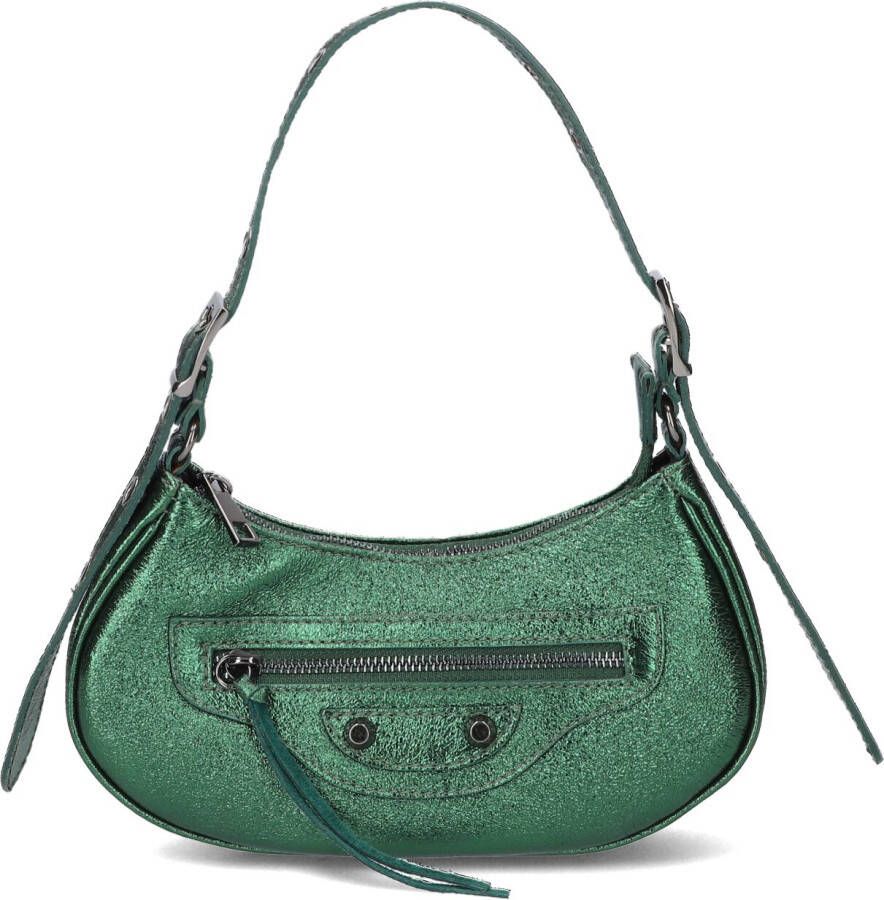 Notre-v Groene Metallic Schoudertas Britt Green Dames