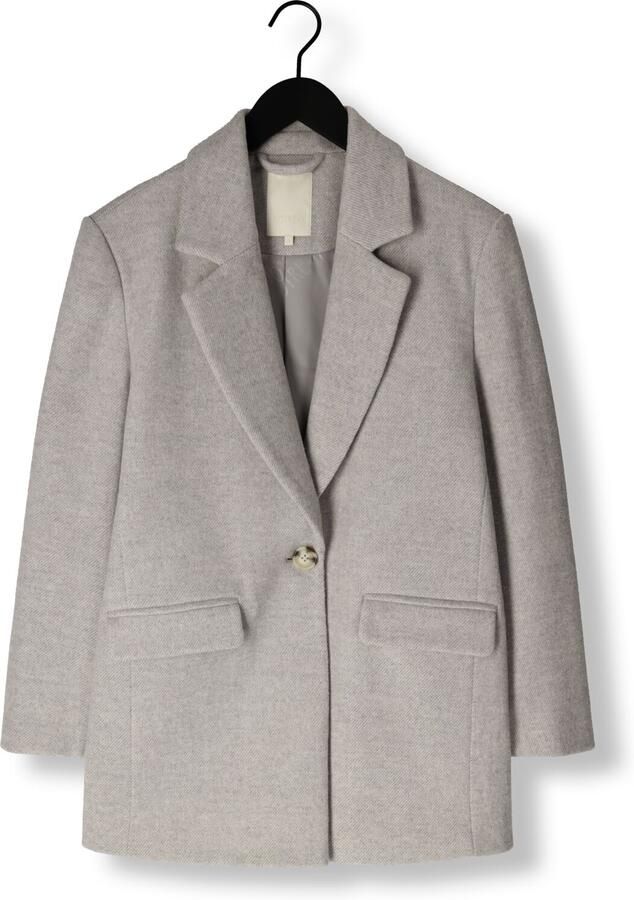 Notre-v Elegante lichtgrijze jas voor dames Gray Dames