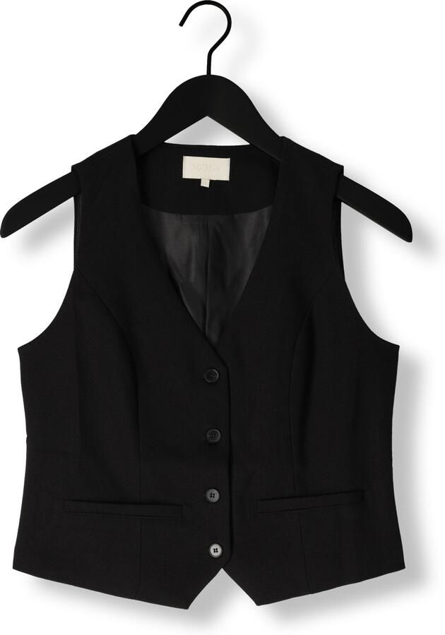 Notre-v Elegante Zwarte Gilet voor Vrouwen Black Dames