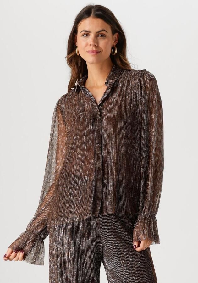 Notre-v Bronzen Glitter Blouse Brown Dames - Foto 4