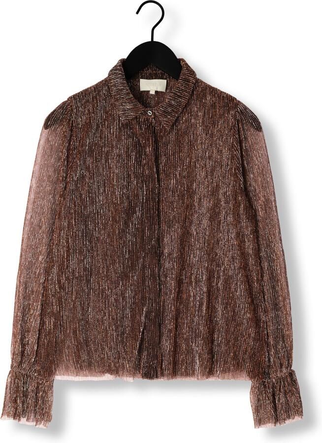 Notre-v Bronzen Glitter Blouse Brown Dames
