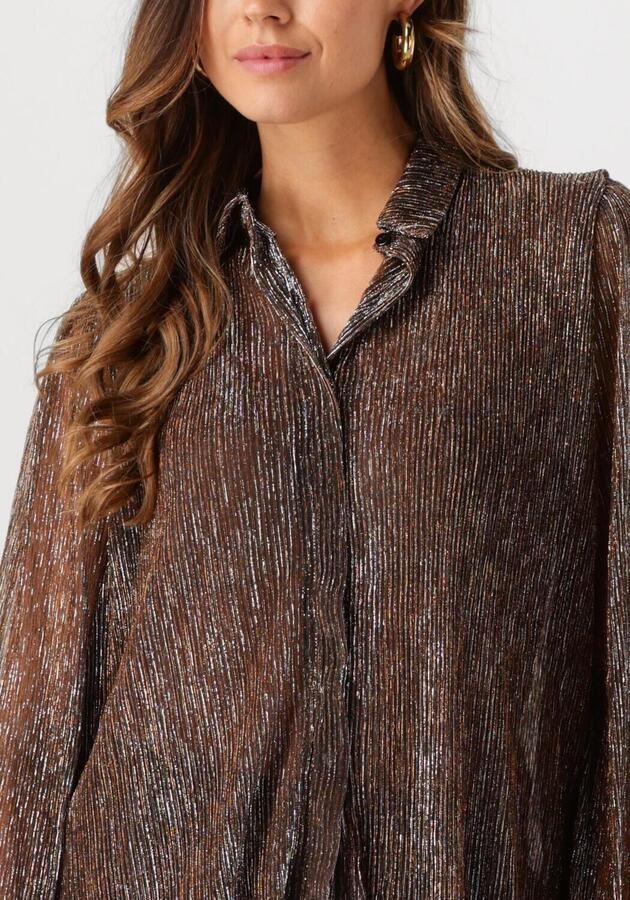 Notre-v Bronzen Glitter Blouse Brown Dames - Foto 2