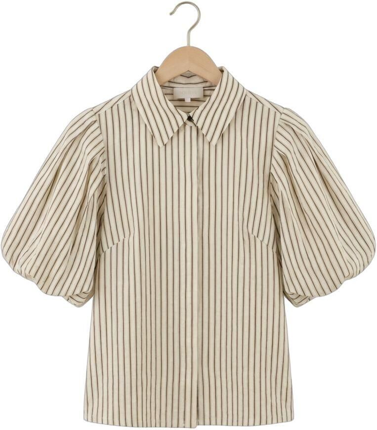 NOTRE-V Dames Blouses Nv-hinka Crepe Stripe Gebroken Wit - Foto 2