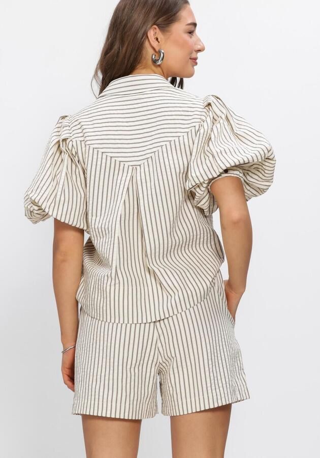 NOTRE-V Dames Blouses Nv-hinka Crepe Stripe Gebroken Wit - Foto 3