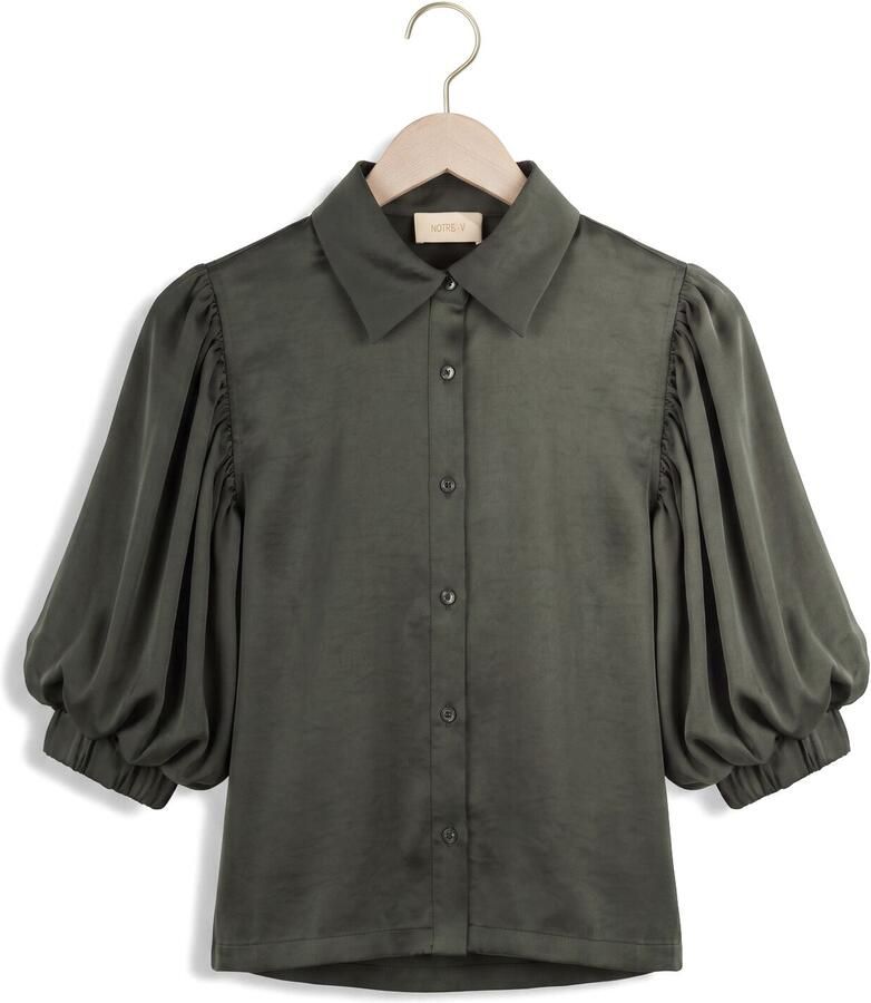 NOTRE-V Dames Blouses Nv-inka Donkergroen - Foto 2