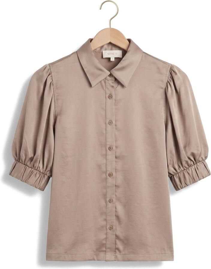 NOTRE-V Dames Blouses Nv-inka Taupe - Foto 2