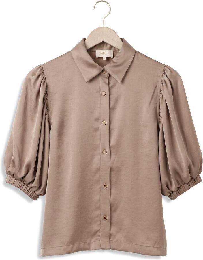 NOTRE-V Dames Blouses Nv-inka Taupe - Foto 2