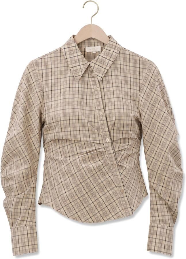 NOTRE-V Dames Blouses Nv-isa Big Check Beige - Foto 2