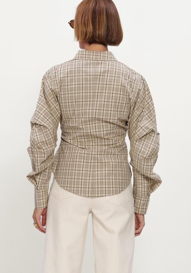 NOTRE-V Dames Blouses Nv-isa Big Check Beige - Foto 3
