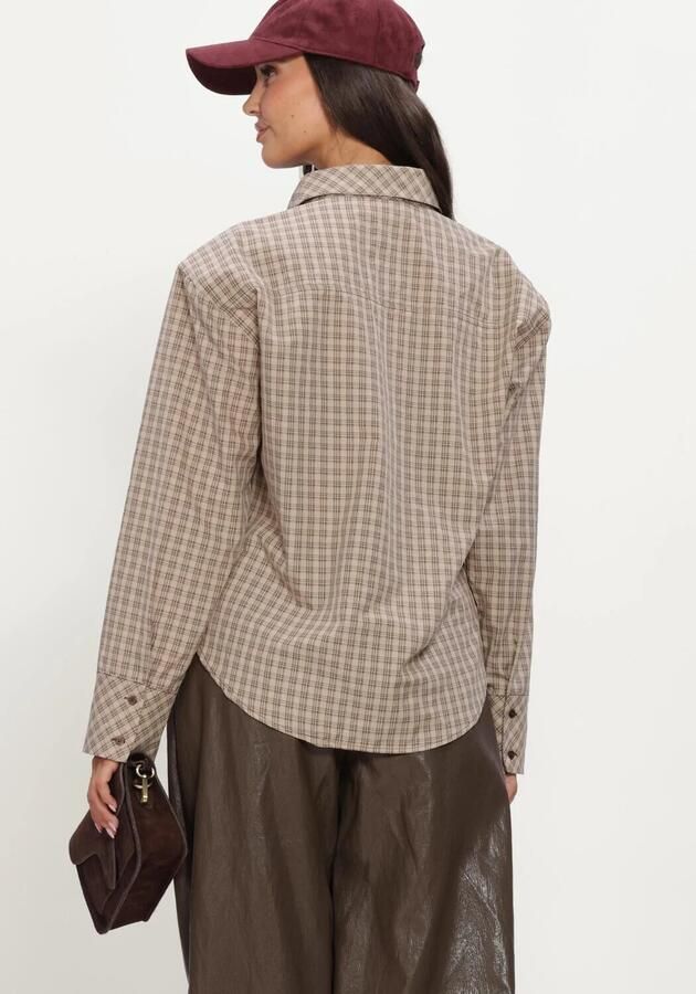 NOTRE-V Dames Blouses Nv-isabe Check Beige - Foto 2
