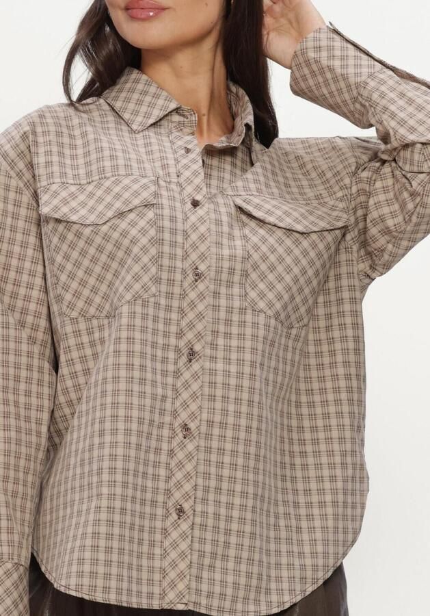 NOTRE-V Dames Blouses Nv-isabe Check Beige - Foto 4