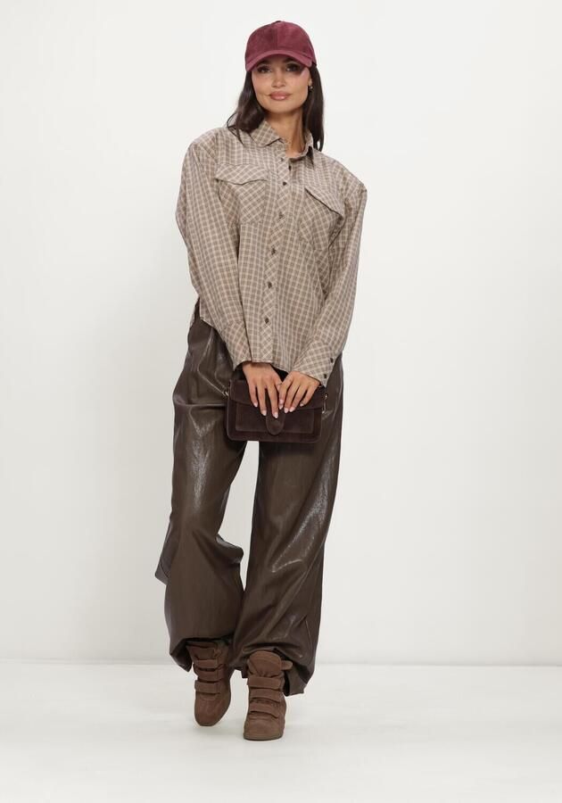 NOTRE-V Dames Blouses Nv-isabe Check Beige - Foto 3