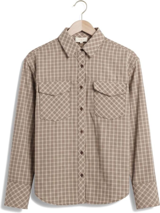 NOTRE-V Dames Blouses Nv-isabe Check Beige - Foto 2