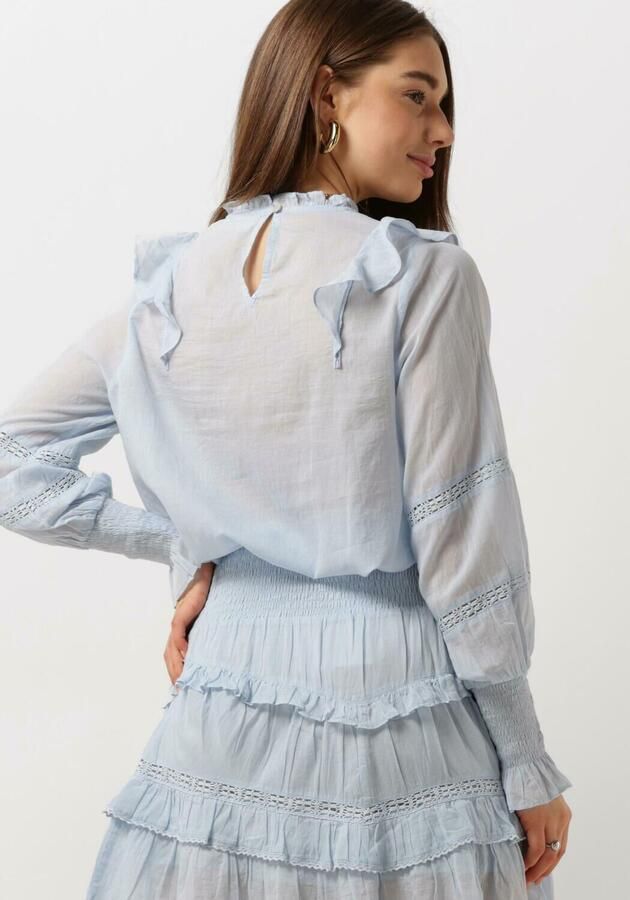 NOTRE-V Dames Blouses Voile Blouse Lichtblauw - Foto 2