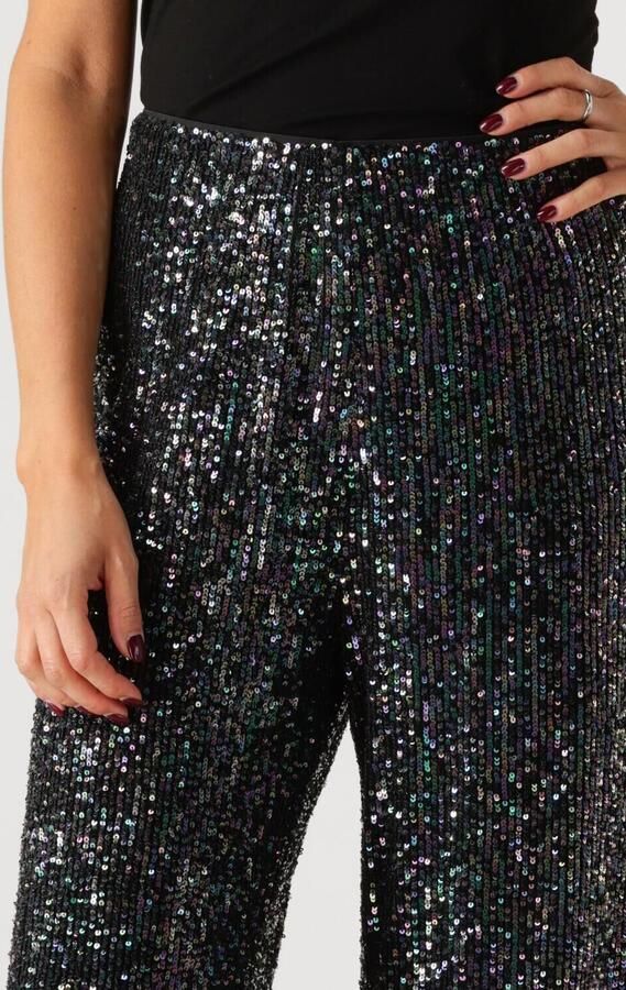 Notre-v Sprankelende Paars Zwarte Paillettenbroek Black Dames - Foto 2