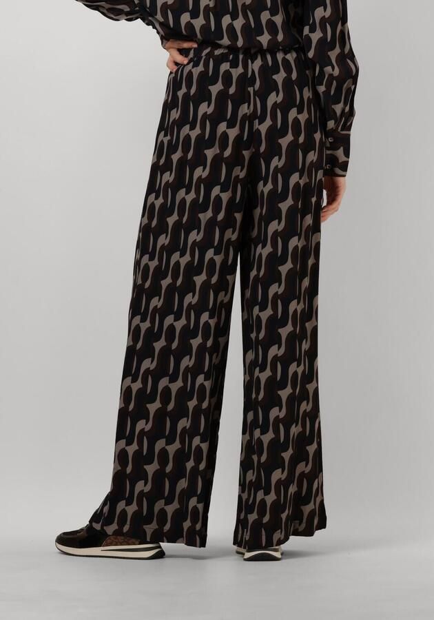 Notre-v Wijde Pijp Zwarte Broek Black Dames