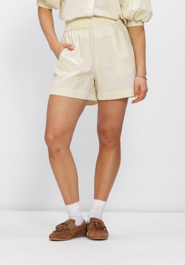NOTRE-V Dames Broeken Nv-heintina Slim Stripe Butter Yellow