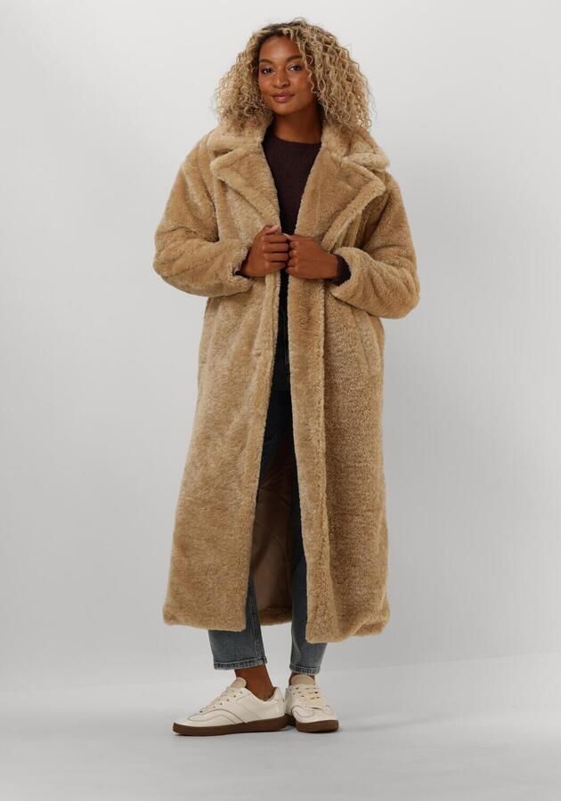 Notre-v Faux Fur Jas Nv-Eddie Beige Dames - Foto 3
