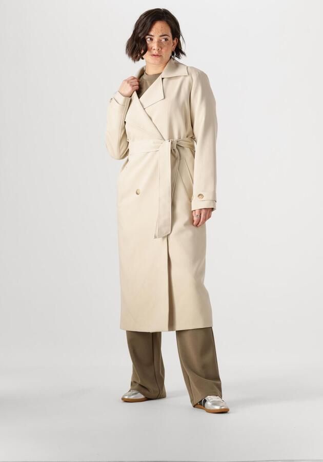 Notre-v Beige Lange Jas voor Vrouwen Beige Dames - Foto 4