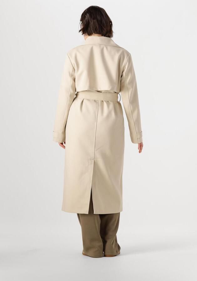 Notre-v Beige Lange Jas voor Vrouwen Beige Dames