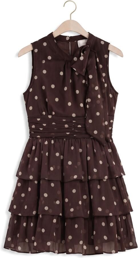 NOTRE-V Dames Jurken May Big Dot Dress Bruin - Foto 4
